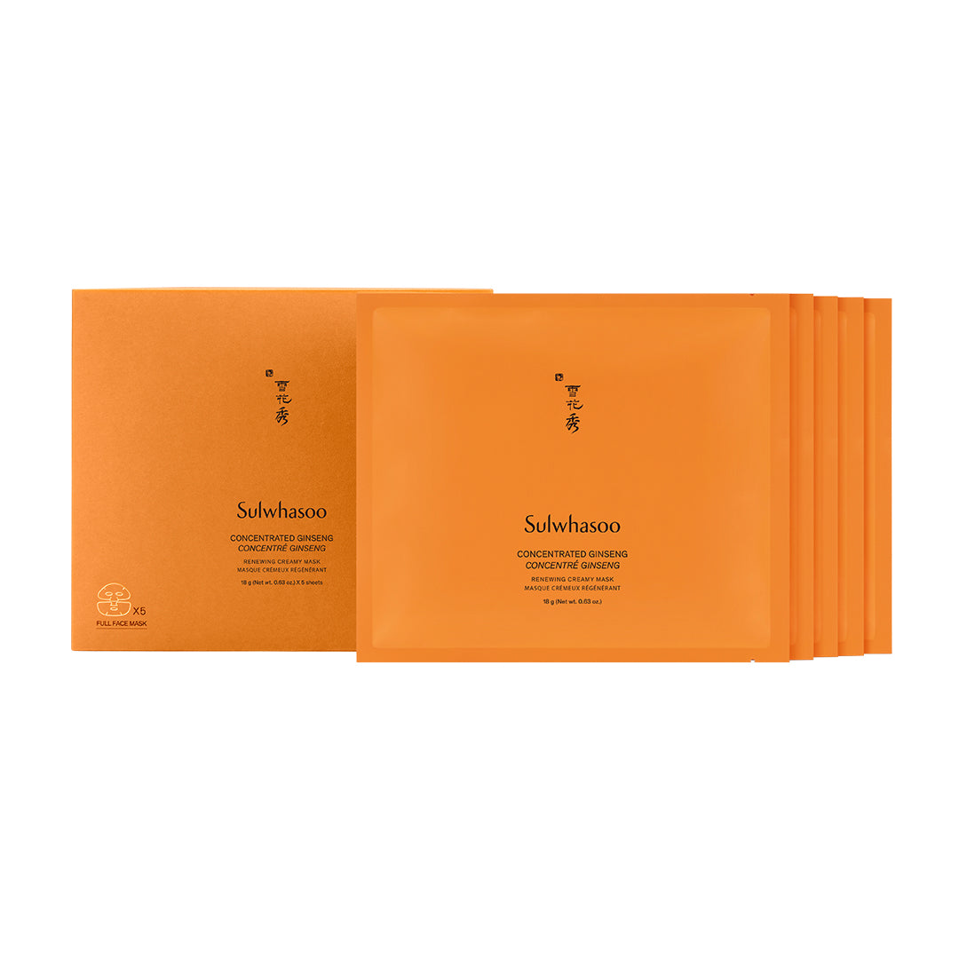 SULWHASOO COMBO deals PACK(5 mask)CONCENTRATED GINSENG RENEWING CREAMY MASK(full-size)