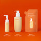 Enlarge image of Sulwhasoo Gentle Cleansing Foam in mini, full, and refill sizes on an orange background