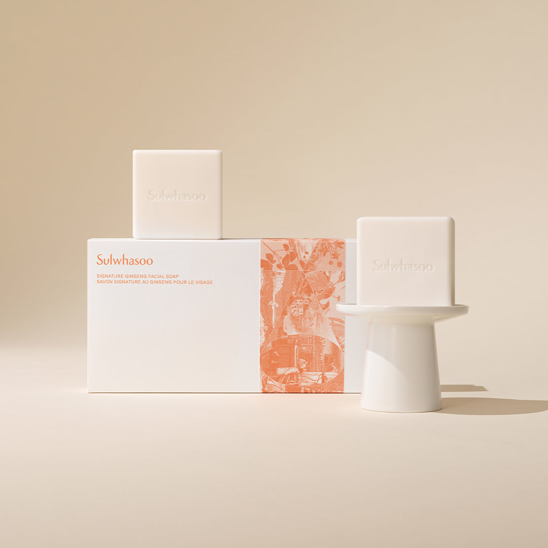 Stylized shot of Signature Ginseng Facial Soap 