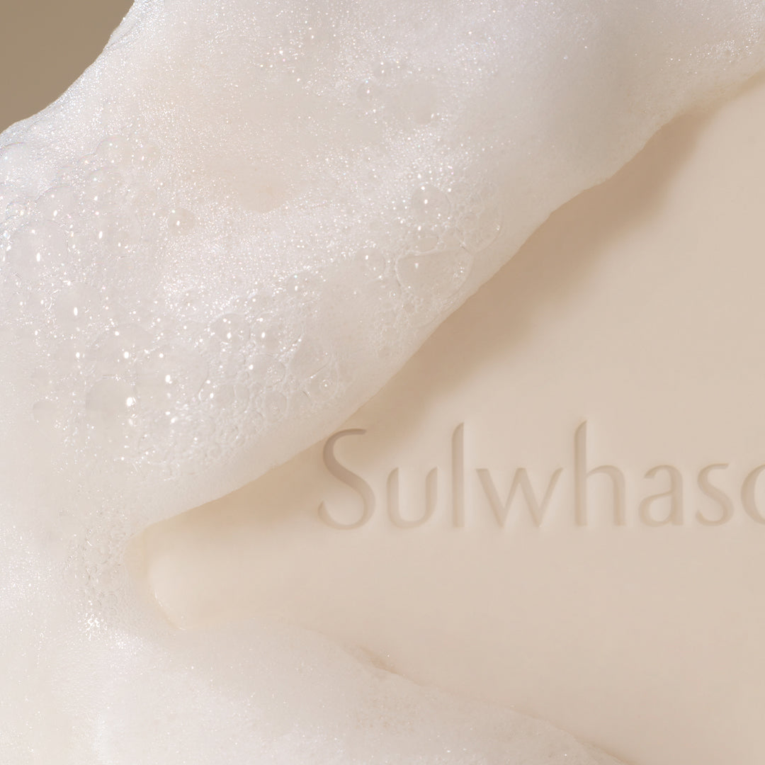 Close up of a bar of Signature Ginseng Facial Soap 