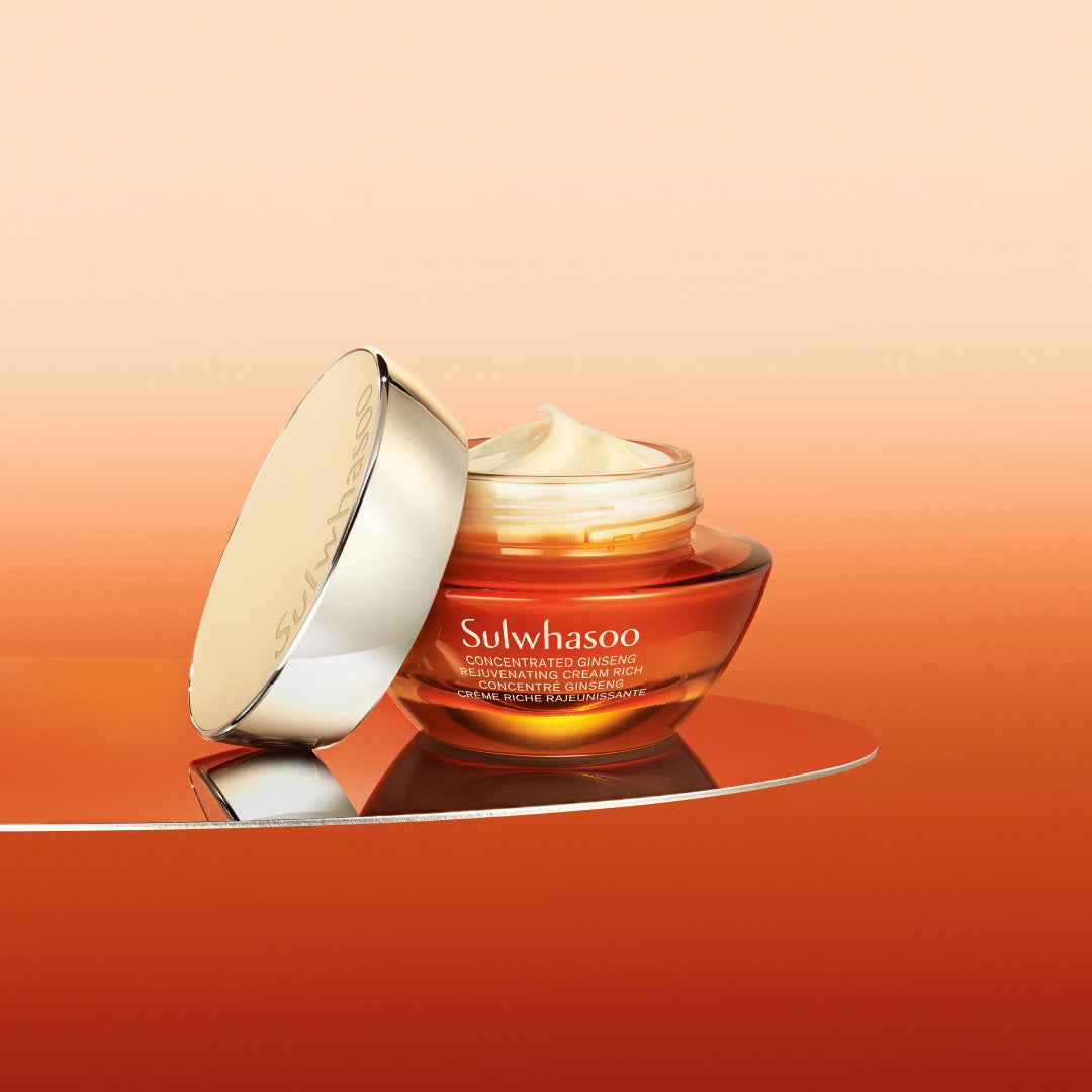 Sulwhasoo skincare product on an orange background