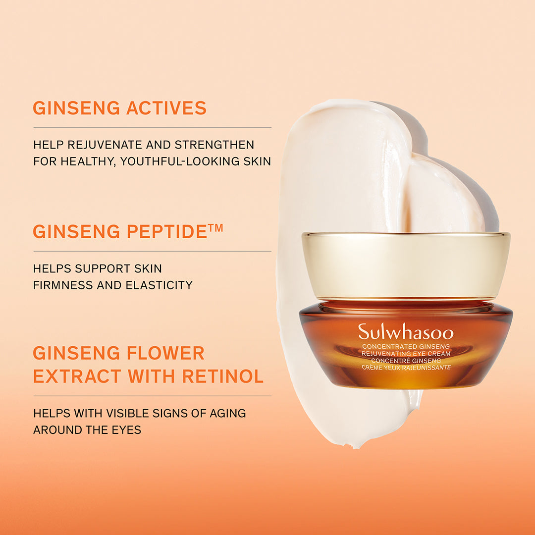 Concentrated Ginseng Rejuvenating Eye Cream, ingredient infographic
