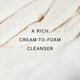 Enlarge image of Concentrated Ginseng Rejuvenating Cleansing Foam, texture swatch with text reading &amp;quot;a rich cream-to-foam cleanser&amp;quot;