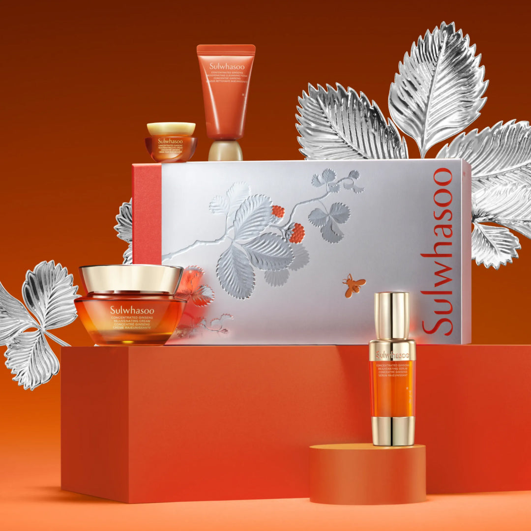 stylized shot of Concentrated Ginseng Rejuvenating Cream Set