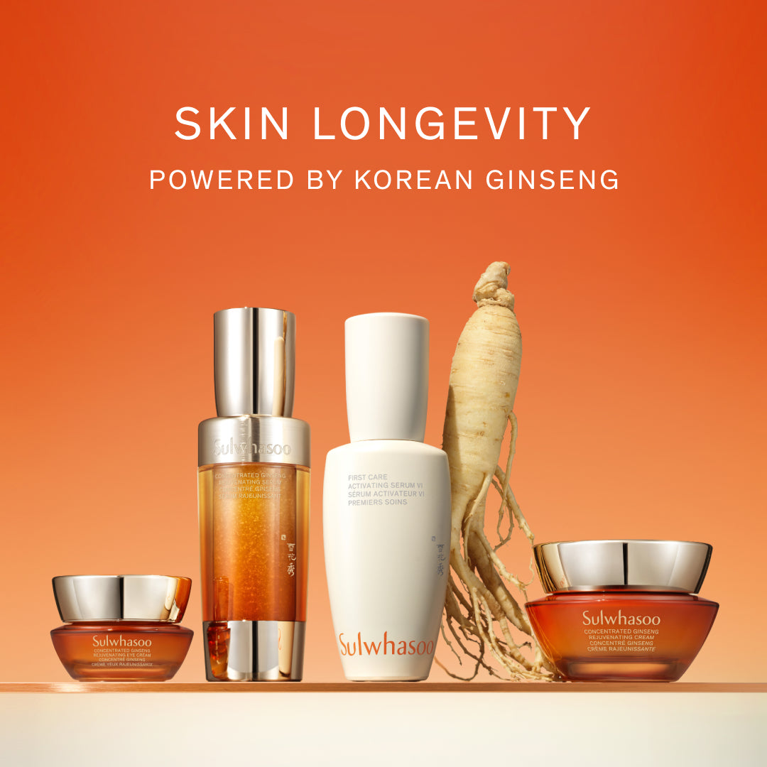 Skin longevity powered by Korean ginseng, collection shot