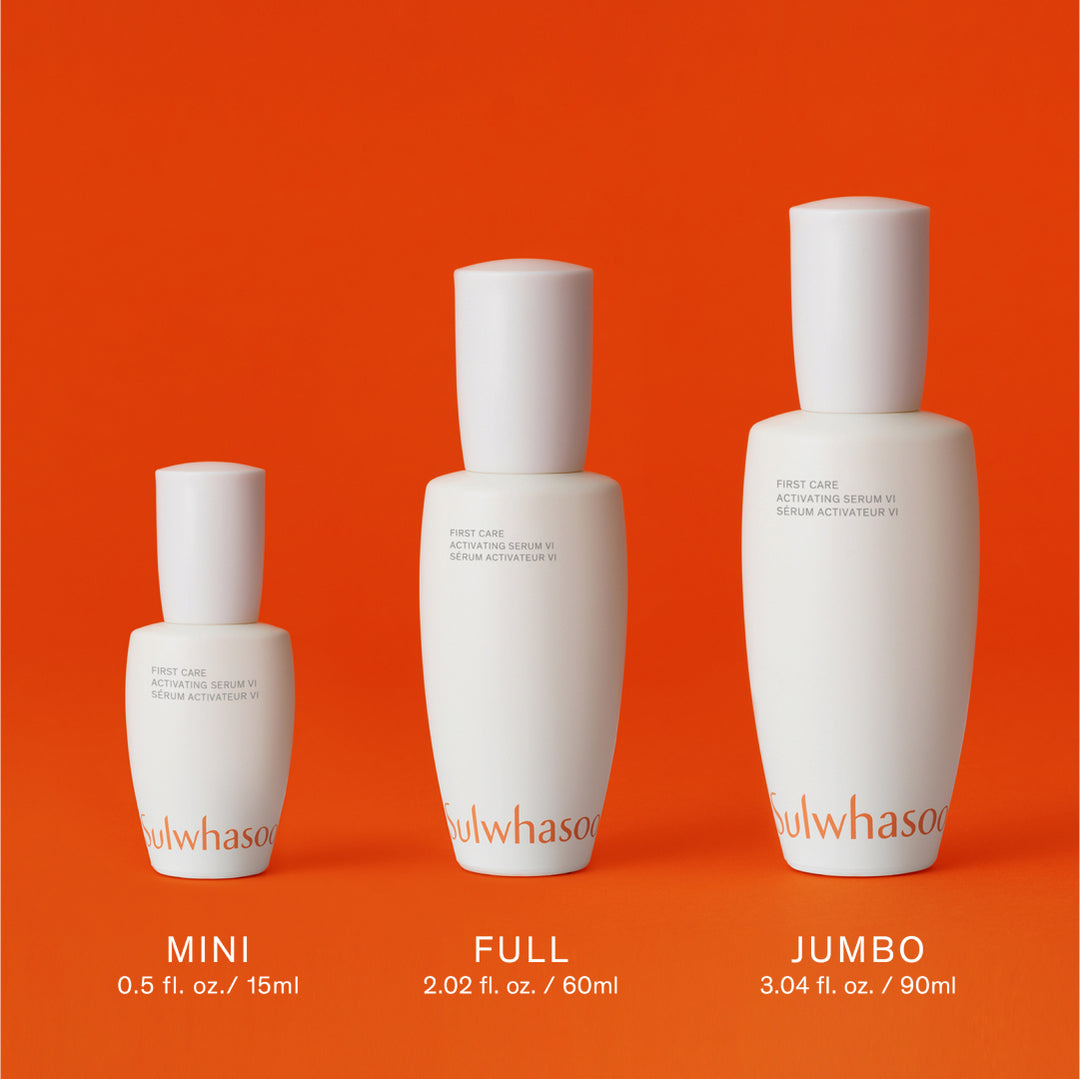 Sulwhasoo First Care Activating Serum VI, bottle size comparison