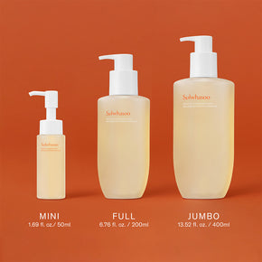 Sulwhasoo Gentle Cleansing Foam, facial cleanser, mini and full size and jumbo size product comparison