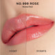 Enlarge image of Lip swatch of one coat versus three coats of Perfecting Lip Color in shade NO.999 Rose