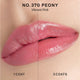 Enlarge image of Lip swatch of one coat versus three coats of Perfecting Lip Color in shade NO.370 Peony