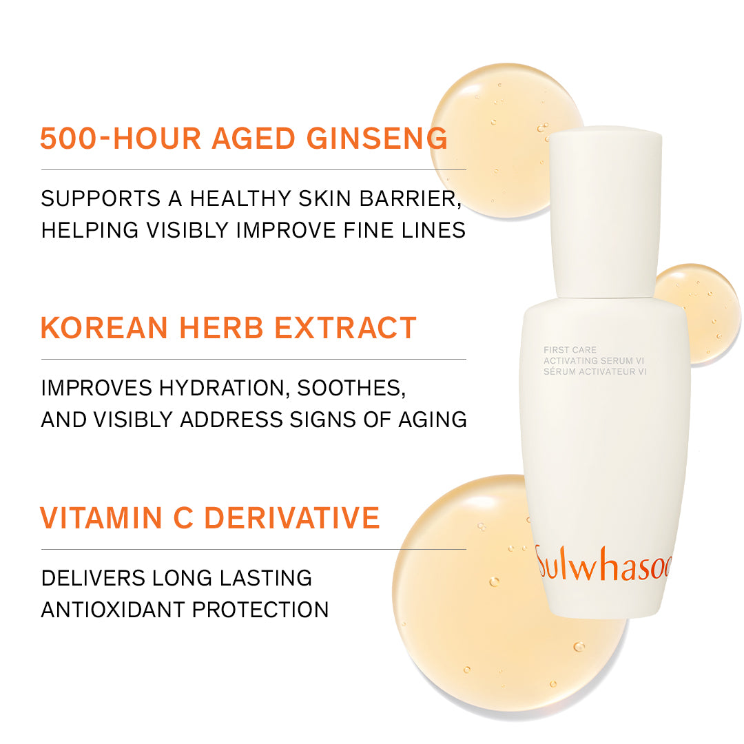 Sulwhasoo First Care Activating Serum VI, Korean skincare, product ingredients