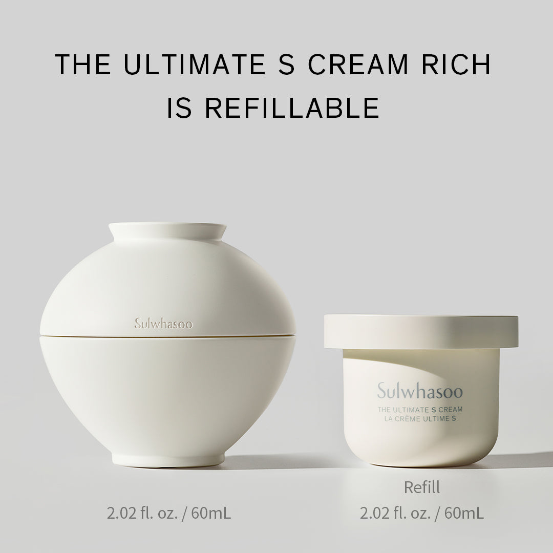 Sulwhasoo The Ultimate S Cream Rich, full size and refill shot
