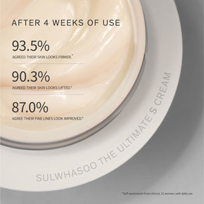 Sulwhasoo Ultimate S Cream, self-assessment results after 4 weeks of use